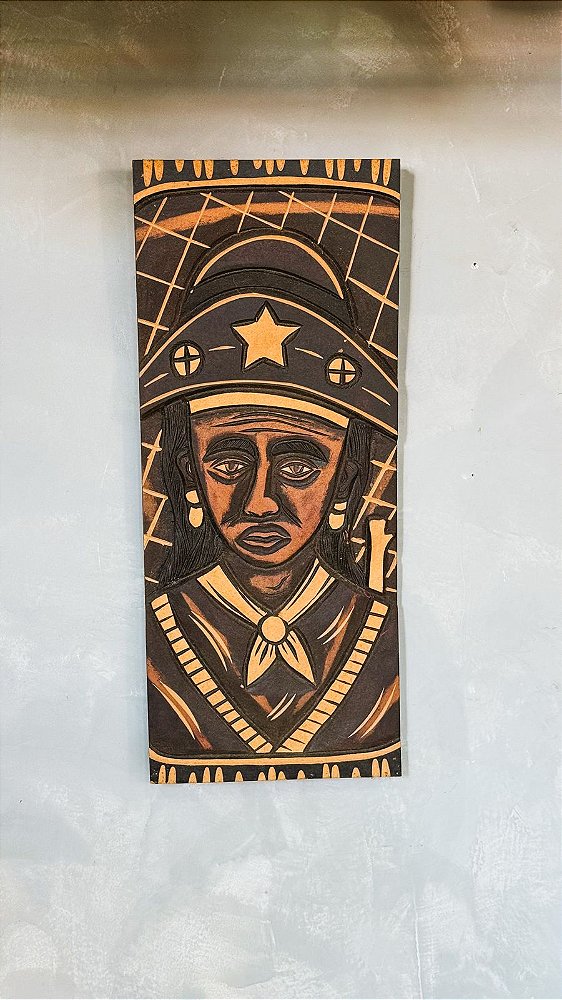 Quadro em madeira de cangaceira - 50cm