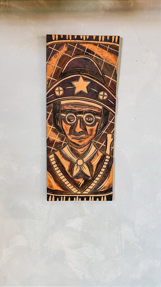Quadro em madeira de cangaceiro - 50cm