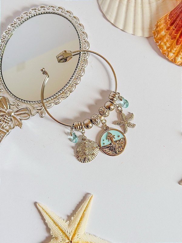 Pulseira bracelete folheado de Iemanjá