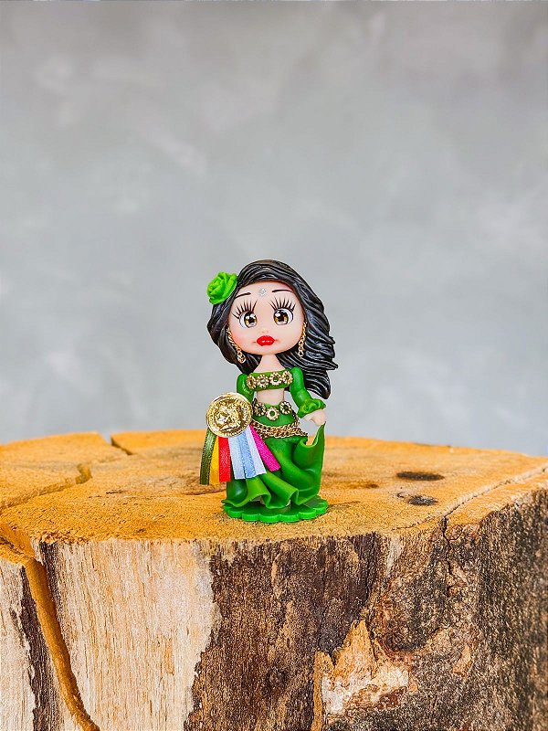 Imagem de biscuit 8cm - Cigana verde