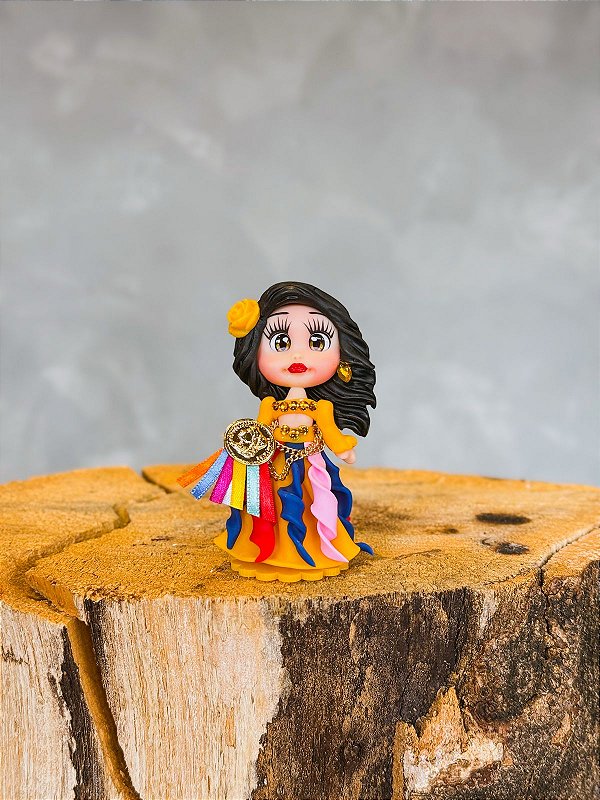 Imagem de biscuit 8cm - Cigana amarela