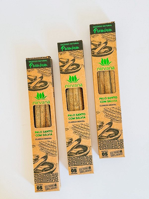 Incenso Premium Natural Nirvana -  Palo Santo com sálvia