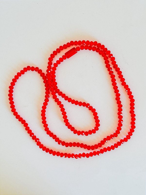 Guia de cristal vermelho transparante