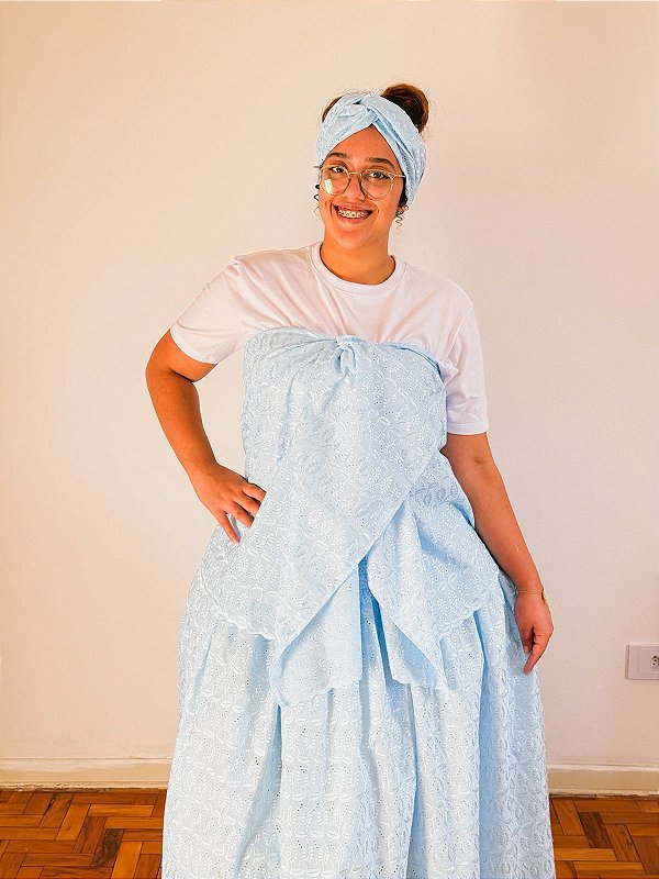 Conjunto de lesie luxo azul 3 peças