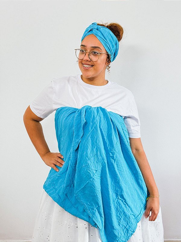 Conjunto Pano da costa e cabeça azul