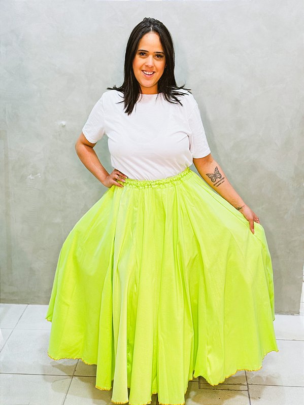 Saia godê amarelo limão