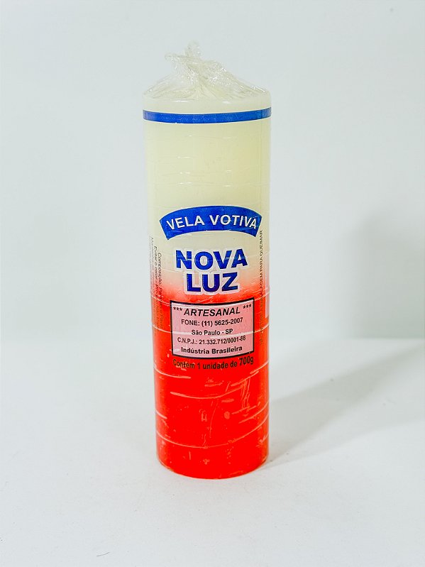 Vela de 14 dias - vermelha e branca