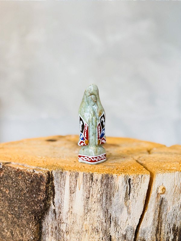 Imagem N. senhora da aparecida em pedra sabão PP 8cm