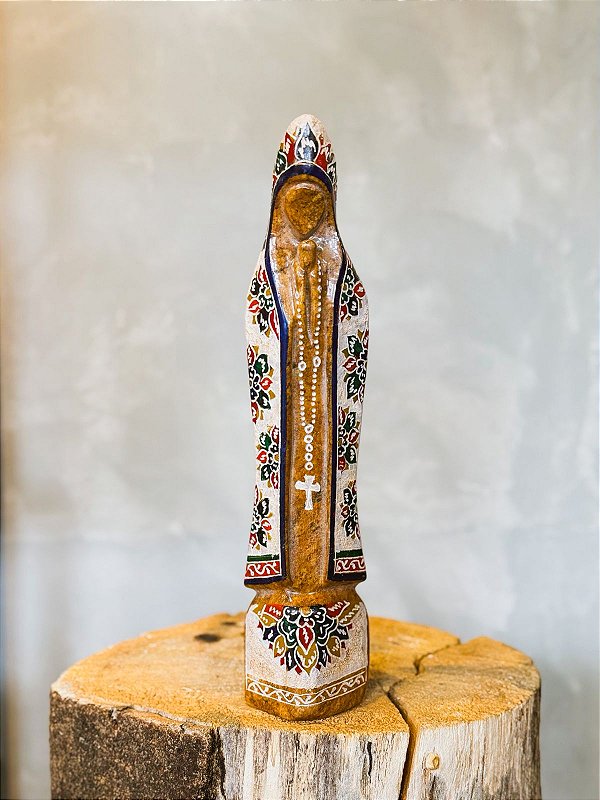 Imagem N. senhora da aparecida em pedra sabão G 29cm