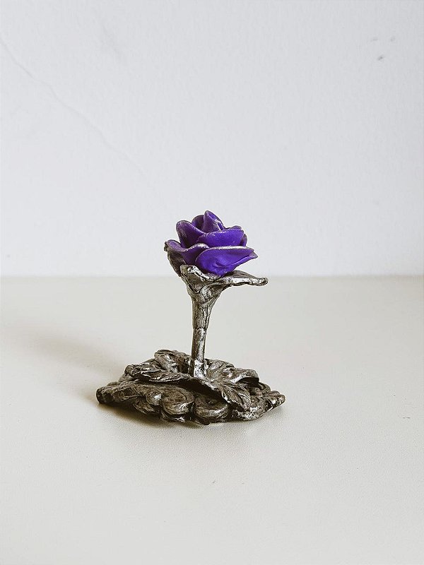 Ofertório de pomba gira porcelana luxo roxo e prata