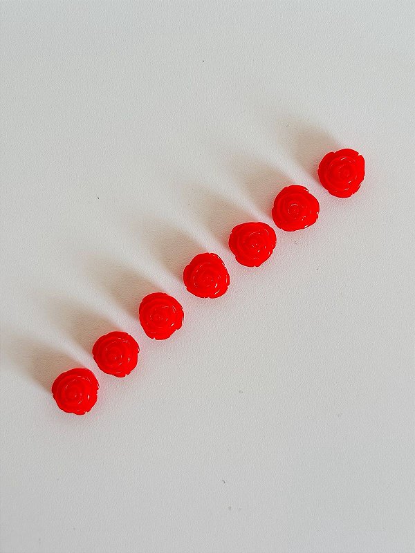 Entremeio P de rosa vermelha resina para guia