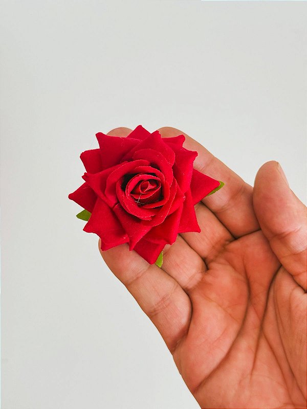 Rosa para cabelo luxo P