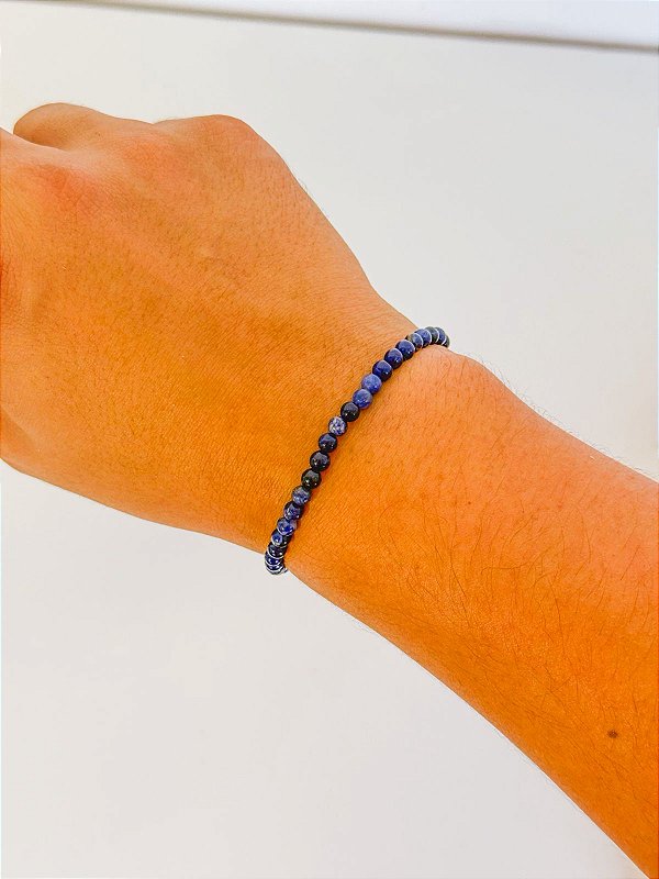 Pulseira de Sodalita 4mm - Direcionamento e clareza mental