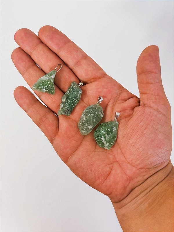 Pingente de Quartzo Verde bruto - Saúde