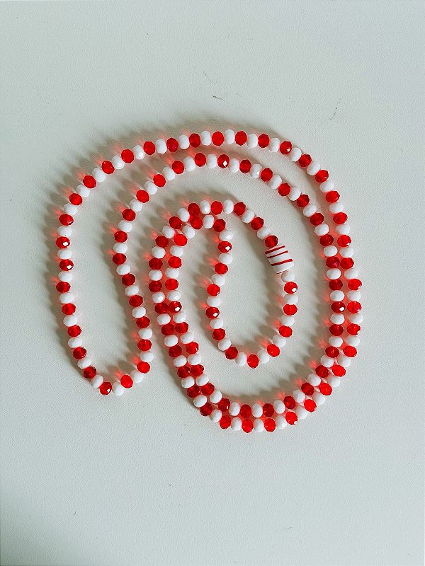 Guia de Cristal branca e vermelha