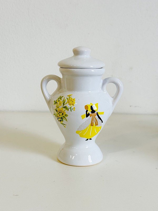 Quartinha de louça desenhada Oxum 15cm c/ asa