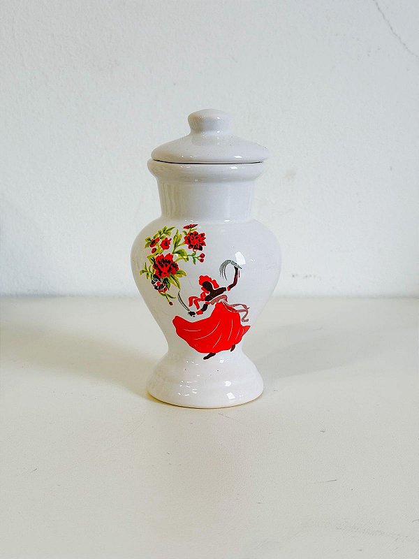 Quartinha de louça desenhada Iansã 15cm s/ asa