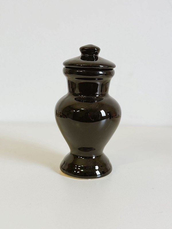 Quartinha de louça Preto 15cm s/ asa