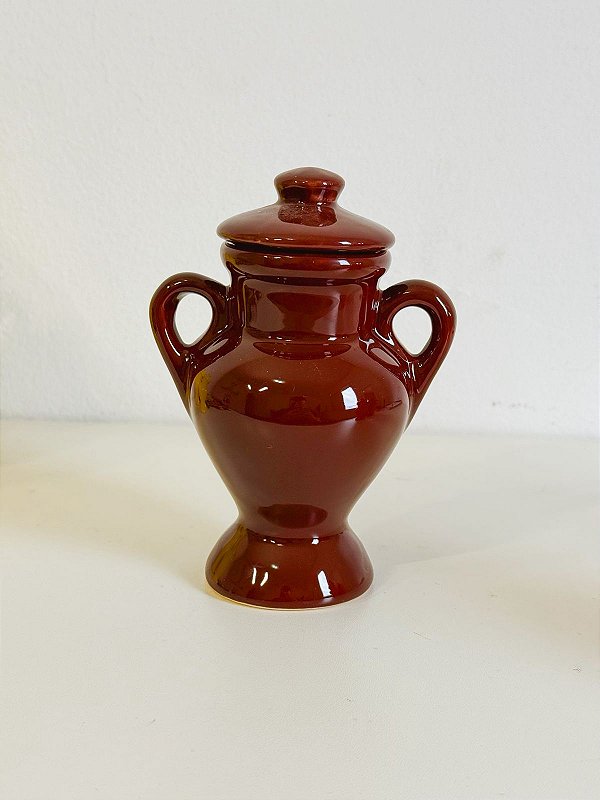 Quartinha de louça Marrom 15cm c/ asa