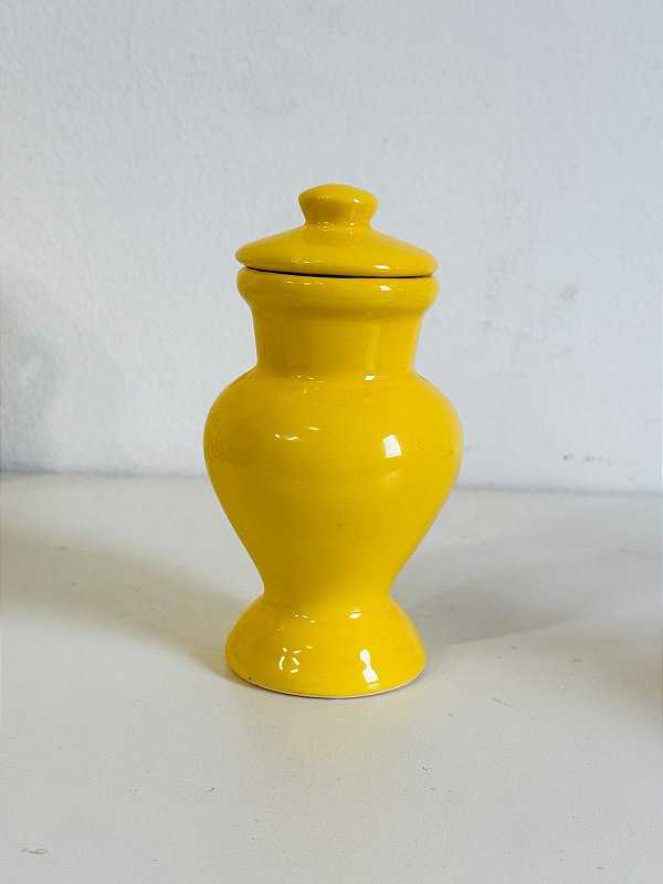 Quartinha de louça Amarela 15cm s/ asa