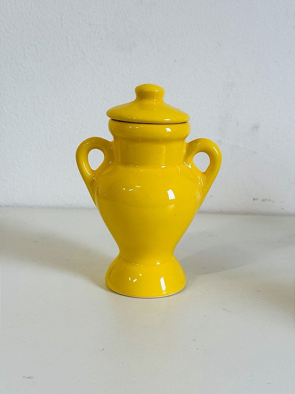 Quartinha de louça Amarela 15cm c/ asa