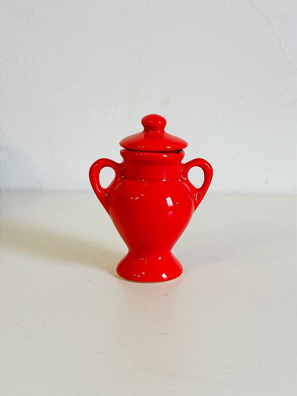 Mini Quartinha de louça Vermelho 10cm c/ asa