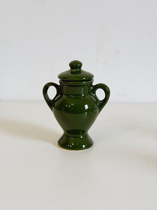 Mini Quartinha de louça Verde 10cm c/ asa