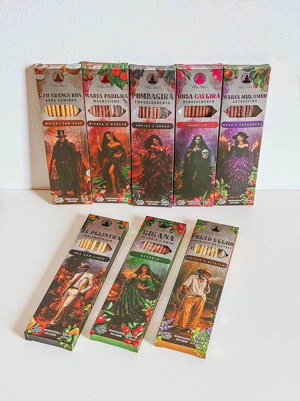 Kit 8 Incenso Vila Zen das Entidades