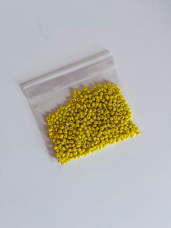 Pacote de Miçanga 50g - Amarelo Leitoso