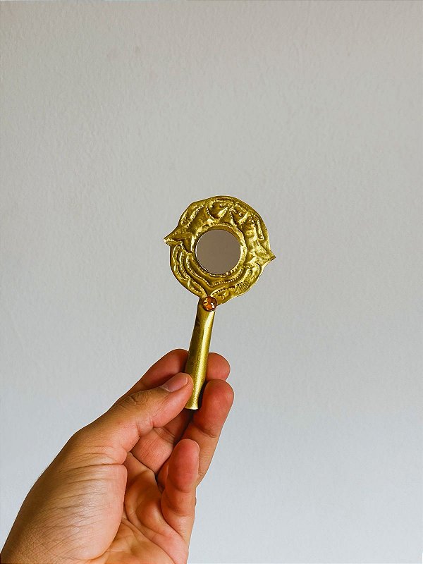 Mini Paramenta Abebé espelho - Dourado Cristal