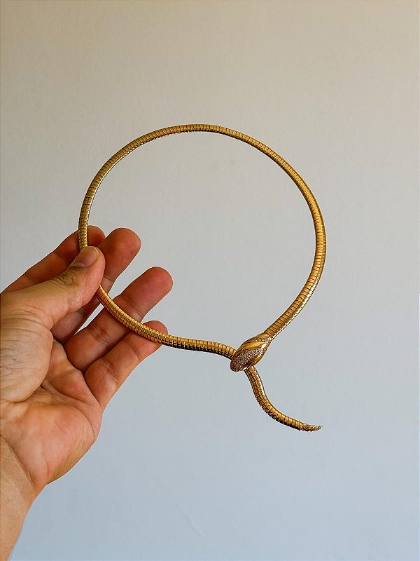 Colar de luxo Cobra dourado