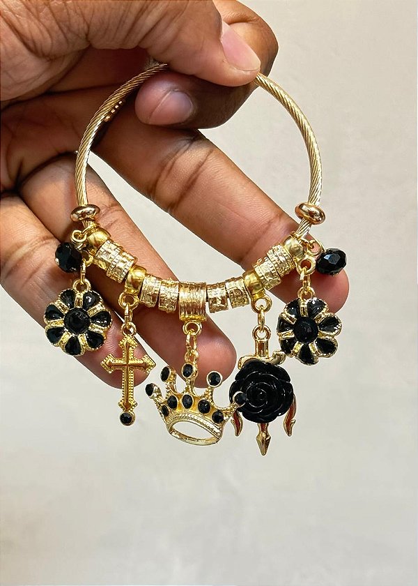 Pulseira Bracelete preto de Pomba Gira