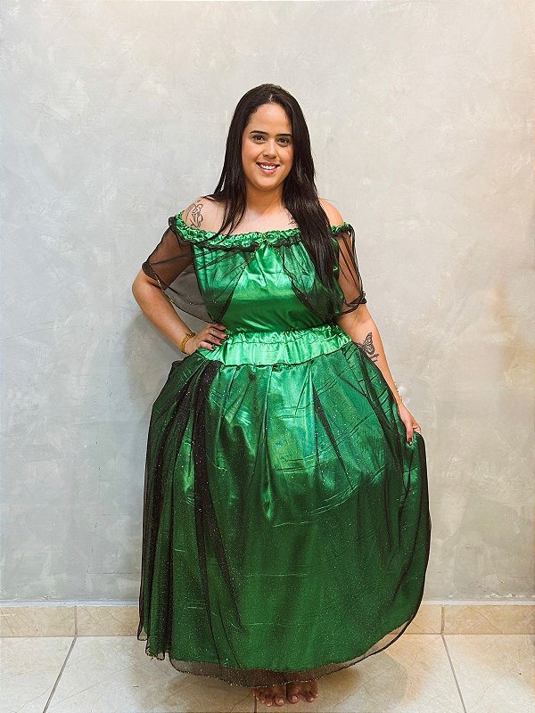 Conjunto laroyê Verde com brilho saia e bata