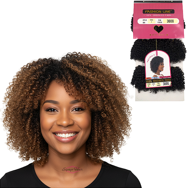 CABELO CACHEADO GAEA - CURTO BLACK ORGANICO - FASHION LINE 300G
