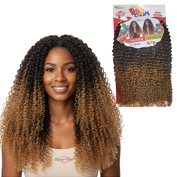 CABELO CACHEADO HANNA - FIBRA DE PROTEINA - CROCHET BRAIDS - MODERN GIRL 85CM