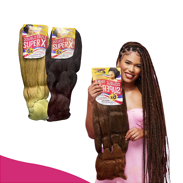 JUMBO SUPER X - CABELO PARA TRANÇA - 400g - ZHANG HAIR - BOX BRAIDS