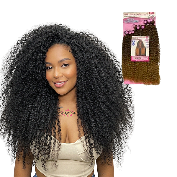 CABELO CACHEADO LEONOR BIO FIBRA ENTRELACE CACHO FECHADO BRAZILIAN VIRGIN HAIR