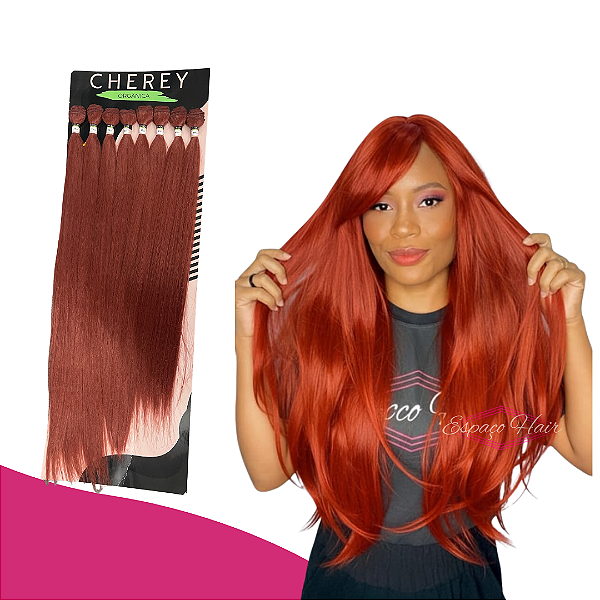 CABELO LISO NATURL YAKI ORGANICO CHEREY 75CM 300G