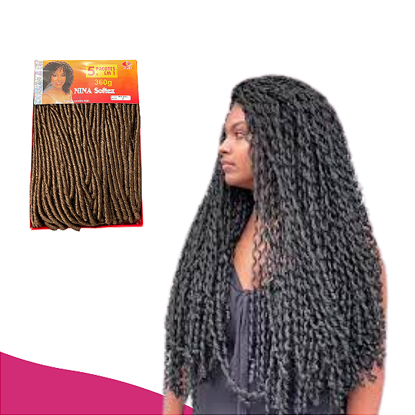CABELO SINTETICO NINA SOFTEX PACOTÃO 5 EM 1 - 360G