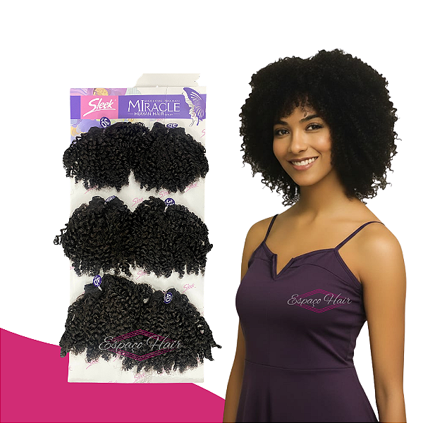 CABELO CACHEADO MIRACLE ORCHID CURTO - BIO VEGETAL - ADERE A CREME - SIMILAR AO CABELO HUMANO