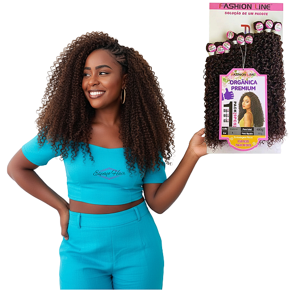 CABELO CACHEADO RAINHA - FASHION LINE - ORGÂNICO - VOLUMOSO