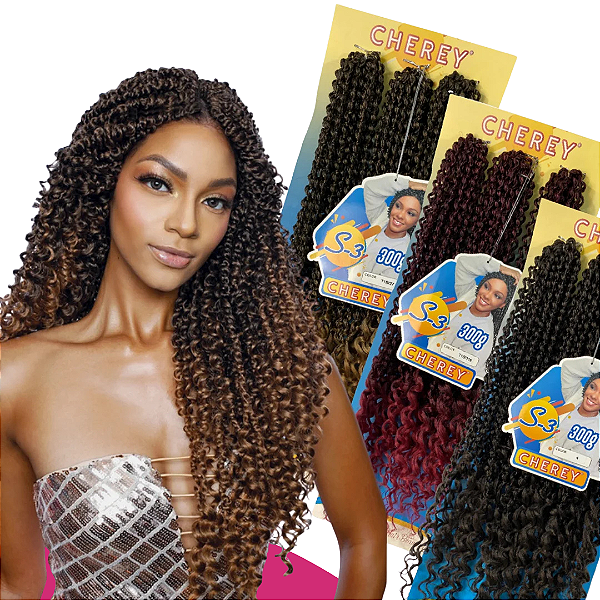 TWIST COM CACHOS CHEREY S-3 SINTÉTICO - DRED REMOVIVEL CABELO