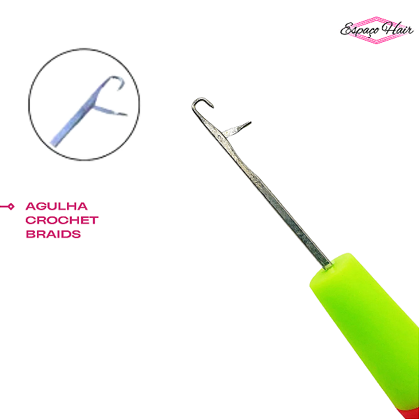 AGULHA PARA CROCHET - CROCHET BRAIDS - APLICAÇÃO