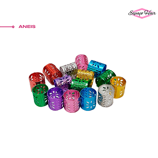 ANEIS DE CABELO PARA TRANÇAS, TWIST E PENTEADOS/UNIDADE