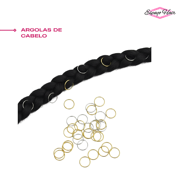 ARGOLA PARA CABELO ACESSÓRIO - BOX BRAIDS, TRANÇAS E PENTEADOS/UNIDADE