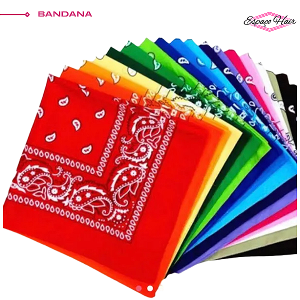 BANDANA ESTAMPADA - LENÇO, FAIXA/ UNIDADE