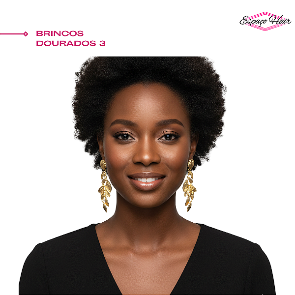 BRINCOS DOURADOS - VARIAÇÃO 3/ BIJUTERIAS