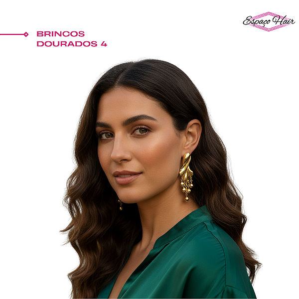 BRINCOS DOURADOS - VARIAÇÃO 4/ BIJUTERIAS