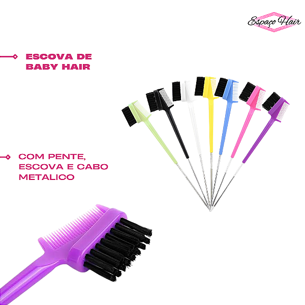 ESCOVA DE BABY HAIR - 3 EM 1