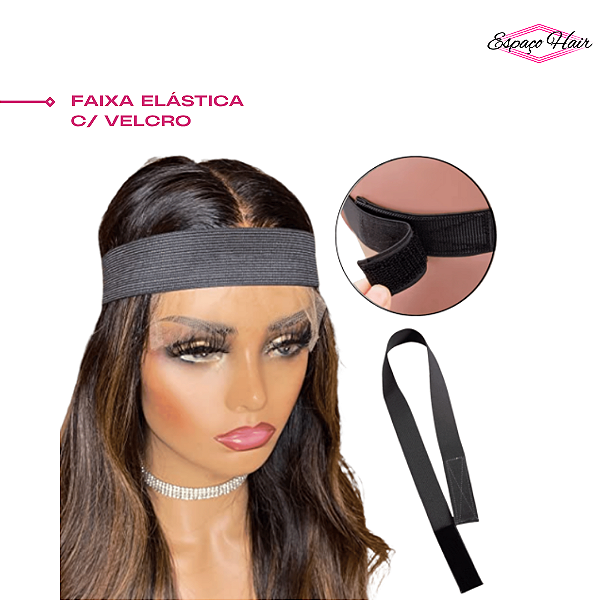 FAIXA ELÁSTICA PARA LACE COM VELCRO - WIG ELASTIC BAND PARA BORDES DE PERUCA